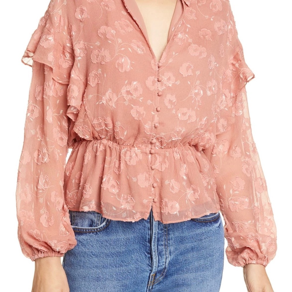 Joie Rose Casha Blouse Size S